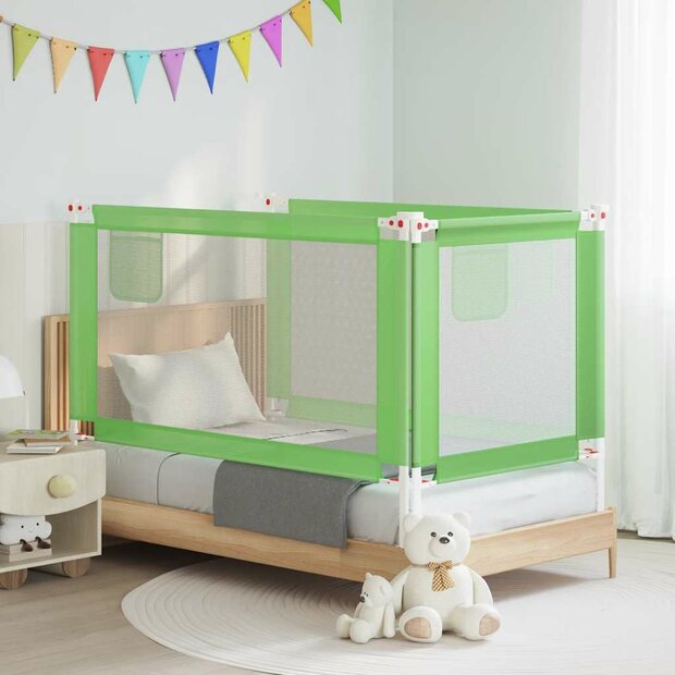 Bedhekje peuter 150x25 cm stof groen 1