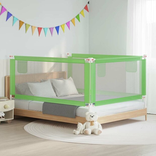 Bedhekje peuter 190x25 cm stof groen 1