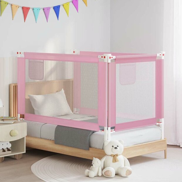 Bedhekje peuter 140x25 cm stof roze 1
