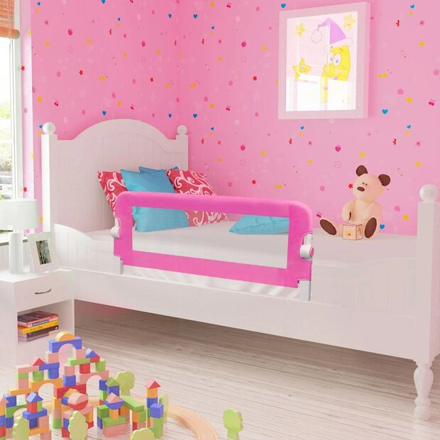 Kinderbedhekjes 2 st 102x42 cm roze 1