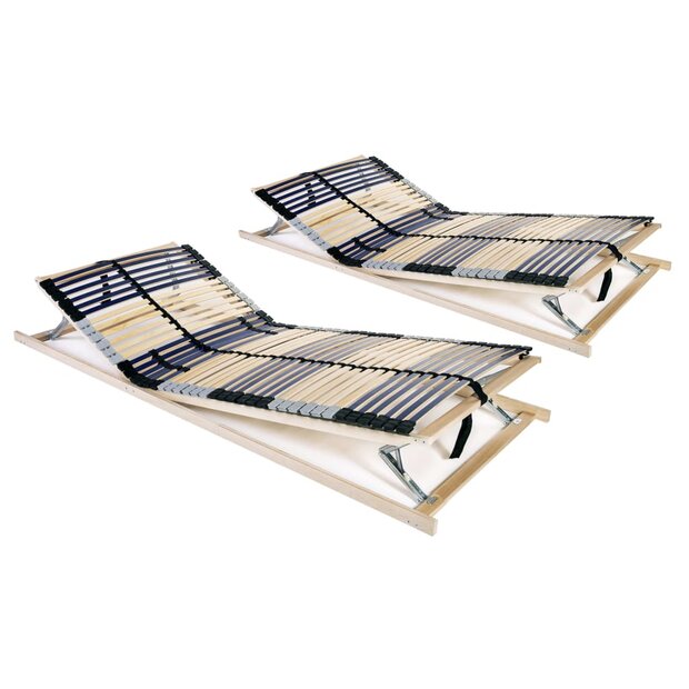 Lattenbodems 2 st met 42 latten 7 zones 70x200 cm 1