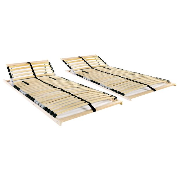 Lattenbodems 2 st met 28 latten 7 zones 90x200 cm 1