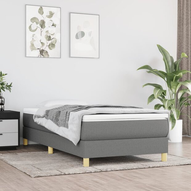 Boxspring bed 80x200 cm stof donkergrijs 1