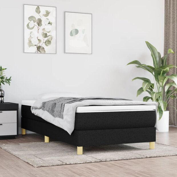 Boxspring bed 80x200 cm stof zwart 1