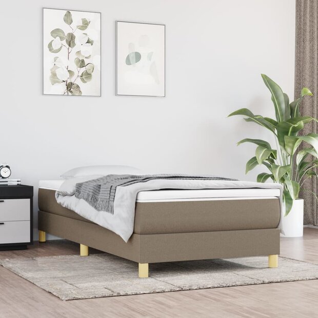 Boxspring bed 90x190 cm stof taupe 1