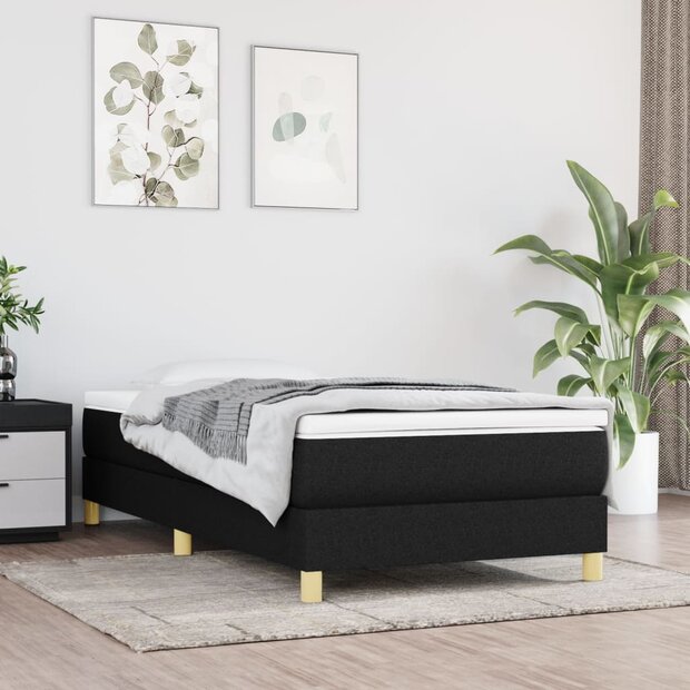 Boxspring bed 100x200 cm stof zwart 1
