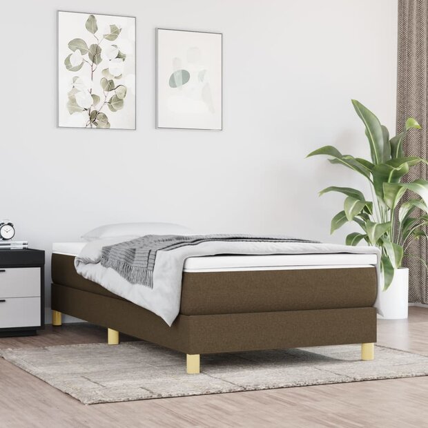 Boxspring bed 100x200 cm stof donkerbruin 1