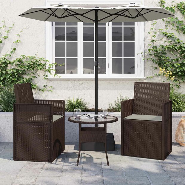 Zitkussens 2 pcs Lichtgrijs 47 x 36 x 2 cm Polyester 1