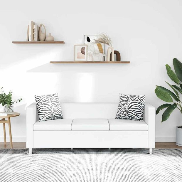 Driezitsbank kunstleer wit  1
