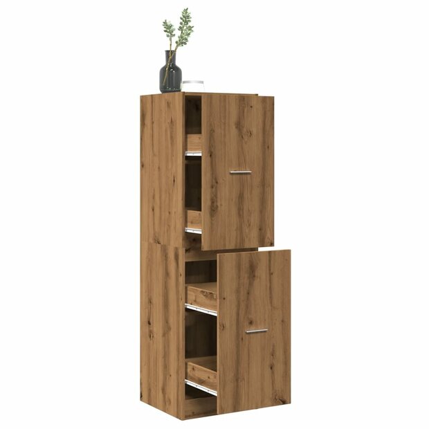 Apothekerskast 40x41x144,5 cm bewerkt hout artisanaal eiken 1