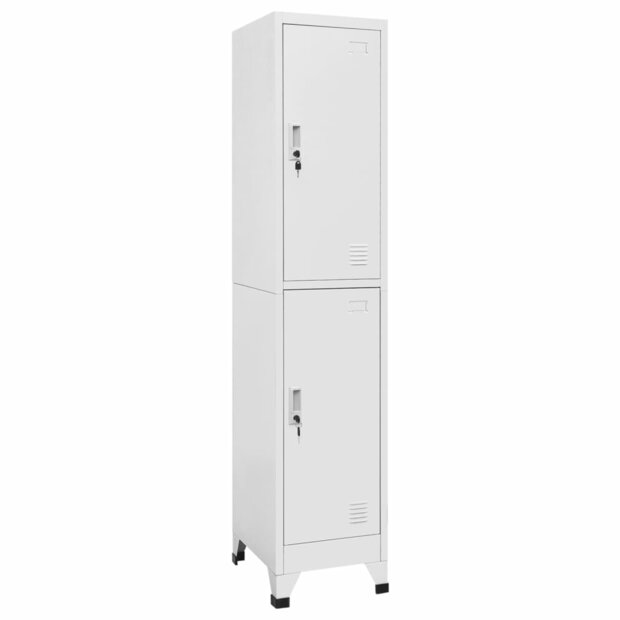 Lockerkast met 2 vakken 38x45x180 cm   1