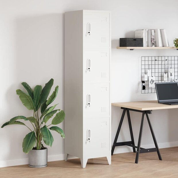 Lockerkast met 4 vakken 38x45x180 cm   1