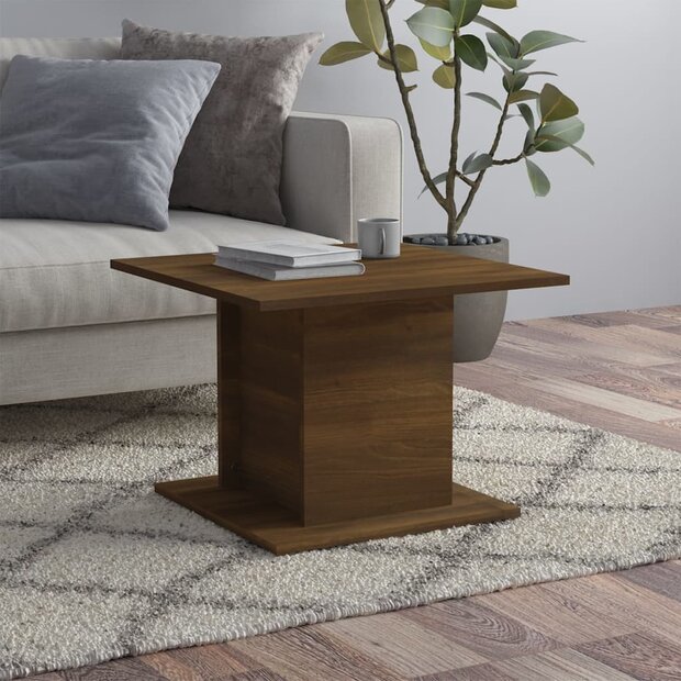 Salontafel 55,5x55,5x40 cm bewerkt hout bruin eikenkleur 1