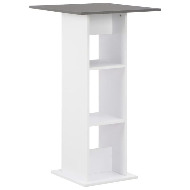 Bartafel 60x60x110 cm wit en antracietgrijs 1