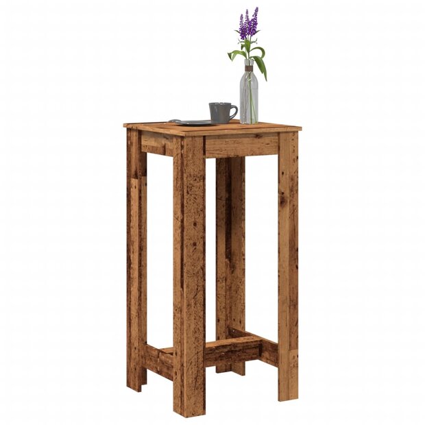 Bartafel 51x50x103,5 cm bewerkt hout oud houtkleurig 1