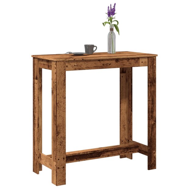 Bartafel 102x50x103,5 cm bewerkt hout oud houtkleurig 1