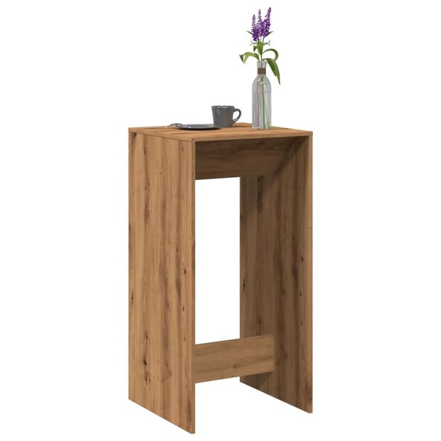 Bartafel 51x50x103,5 cm bewerkt hout artisanaal eikenkleur 1