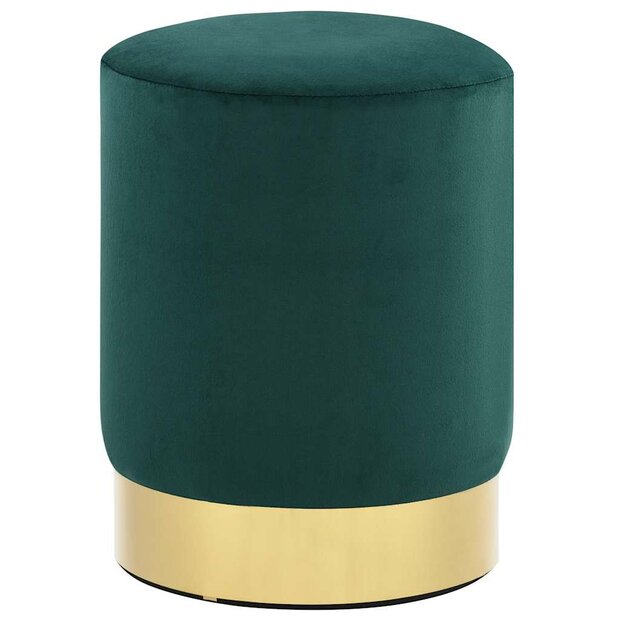 Kruk fluweel 28 x 36 cm donkergroen en goudkleurig 1
