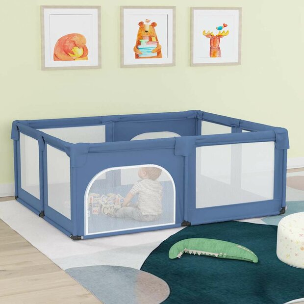 Babybox met 2 deuren oxford stof lichtblauw 1