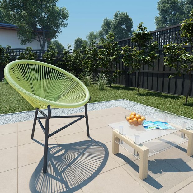 Tuinstoel Acapulco poly rattan groen 1