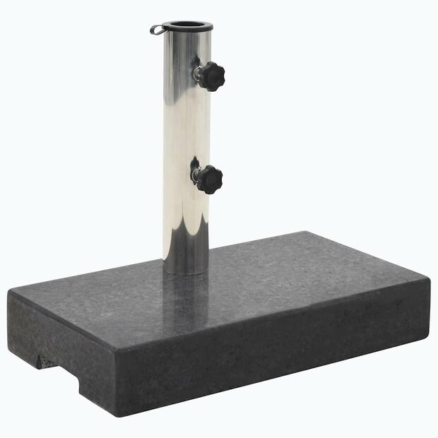 Parasolvoet rechthoekig 25 kg graniet zwart 1