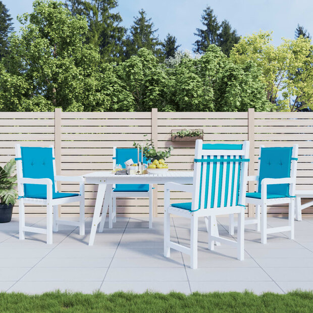 Tuinstoelkussens lage rug 4 st 100x50x3 cm oxford stof blauw 1