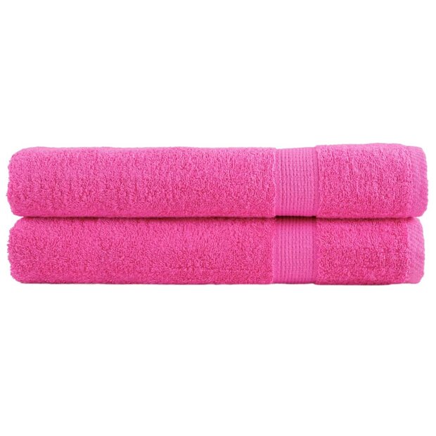Handdoeken SOLUND 2 st 600 g/m&sup2; 100x200 cm roze 1