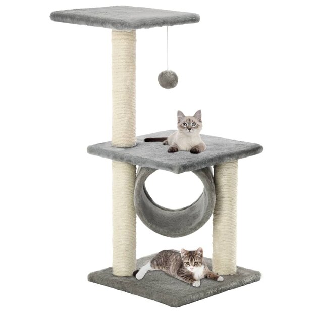 Kattenkrabpaal met sisal krabpalen 65 cm grijs  1