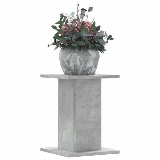 Plantenstandaards 2 st 30x30x40 cm bewerkt hout betongrijs 1
