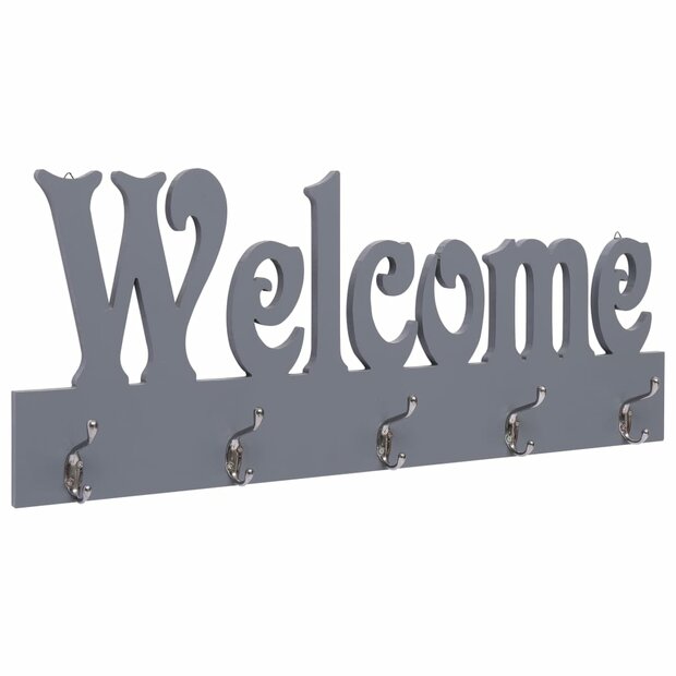 Wandkapstok WELCOME 74x29,5 cm grijs 1