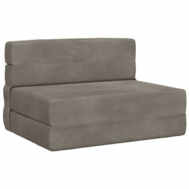 Vouwbare Sofa Bed Matras Lichtgrijs 70 x 80 x 60 cm Stof 1