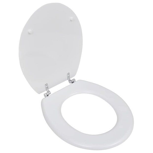 Toiletbril simpel ontwerp MDF wit 1