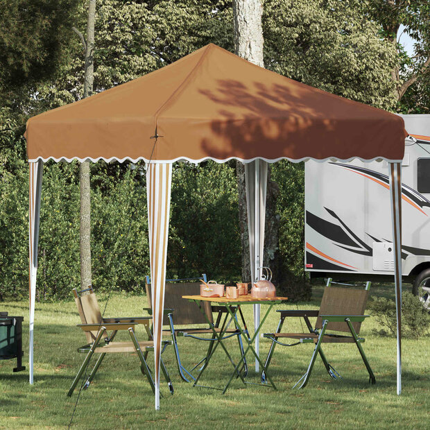 Pop-up partytent 195 x 195 x 245 cm Beige Oxford Stof 1