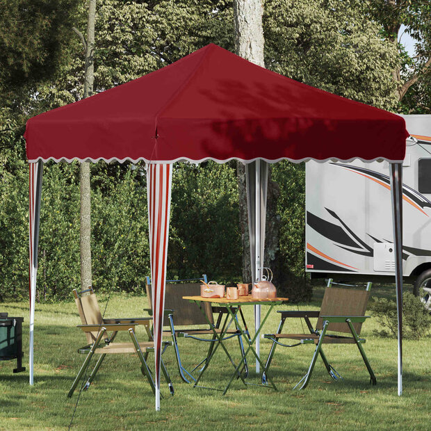 Pop-up partytent 195 x 195 x 245 cm Bordeauxrood Oxford Stof 1