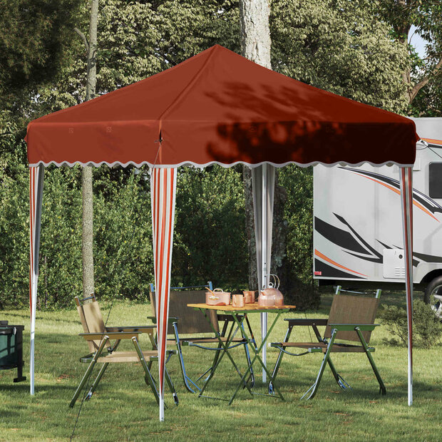 Pop-up partytent 195 x 195 x 245 cm Terracotta Oxford Stof 1