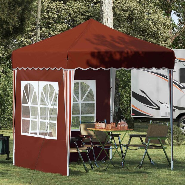 Pop-up partytent 195 x 195 x 245 cm Terracotta Oxford Stof 1