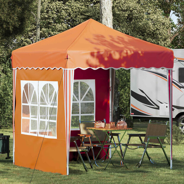 Pop-up partytent 195 x 195 x 245 cm Oranje Oxford Stof 1