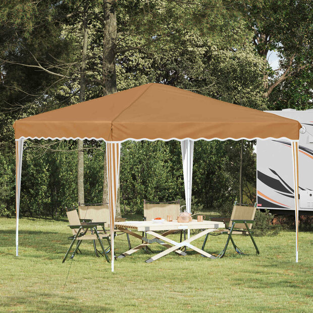 Pop-up partytent 288 x 288 x 245 cm Beige Oxford Stof 1