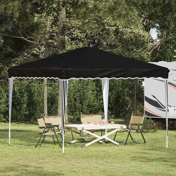 Pop-up partytent 288 x 288 x 245 cm Zwart Oxford Stof 1