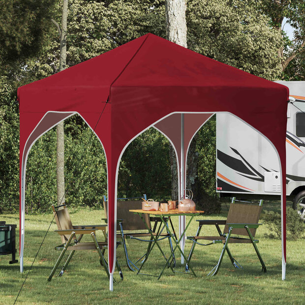 Pop-up partytent 194 x 194 x 245 cm Bordeauxrood 1