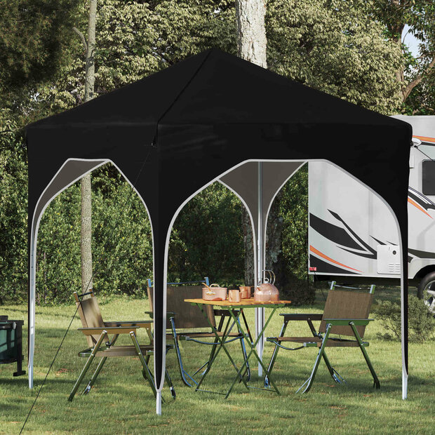 Pop-up partytent 194 x 194 x 245 cm Zwart 1