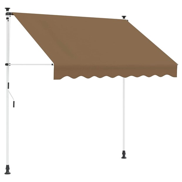 Handmatig uitschuifbare luifel Beige 100 cm 1