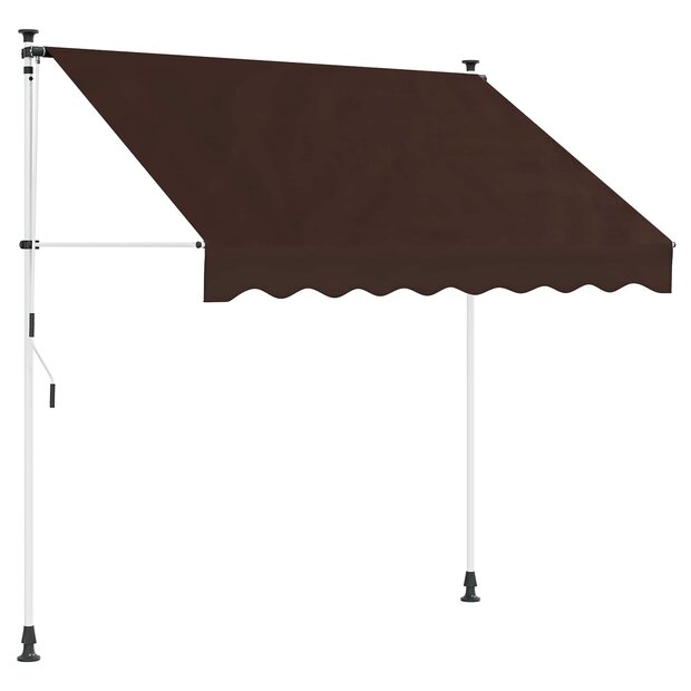 Handmatig uitschuifbare luifel Bruin 100 cm 1