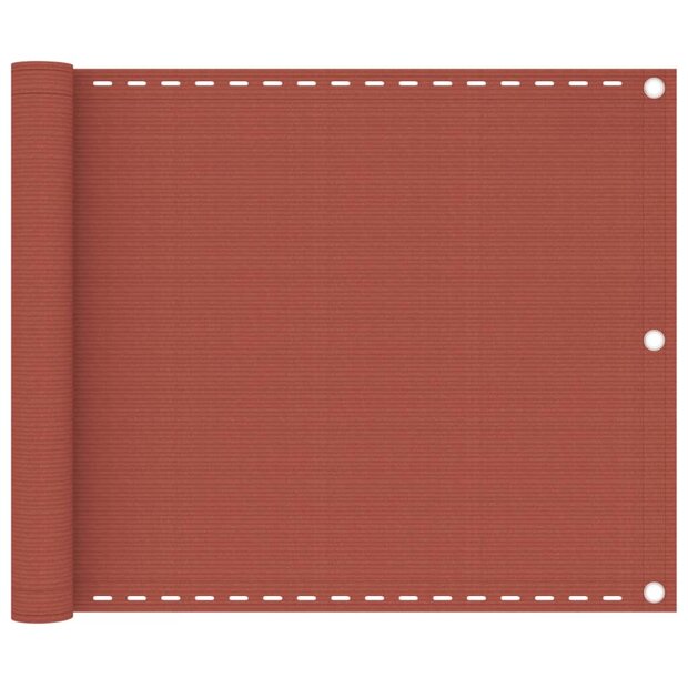 Balkonscherm 75x300 cm HDPE terracottakleurig 1