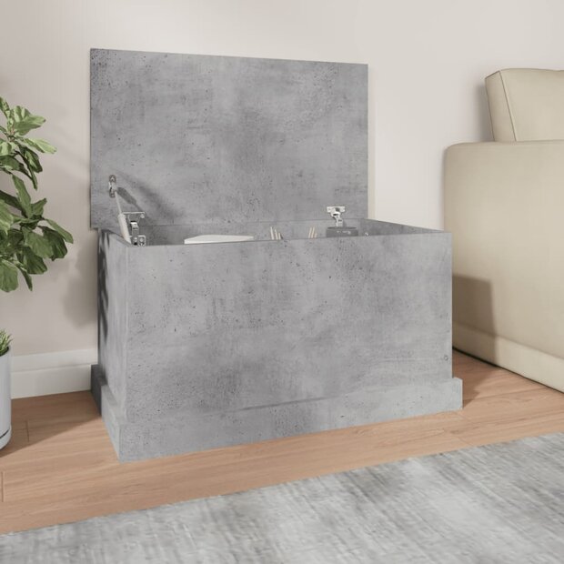 Opbergbox 70x40x38 cm bewerkt hout betongrijs 1