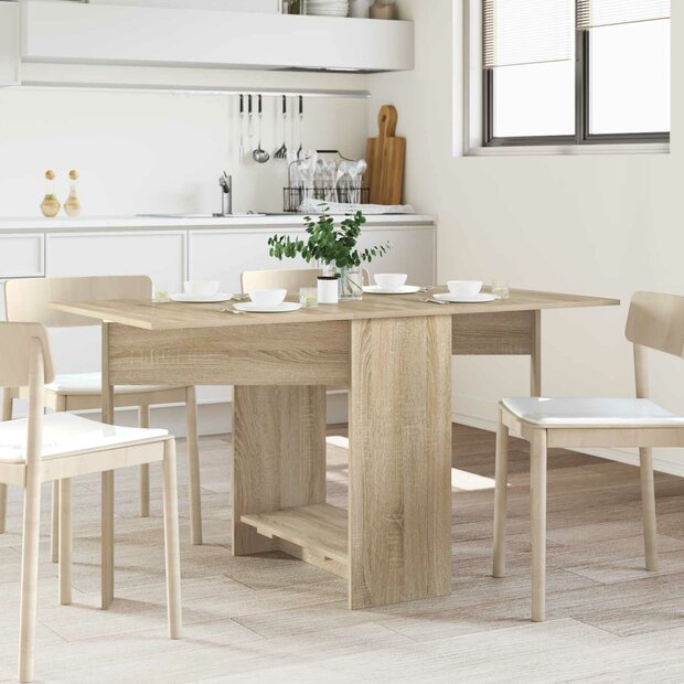 Eettafel 138 x 70 x 73,5 cm Bewerkt hout Sonoma Eiken 1