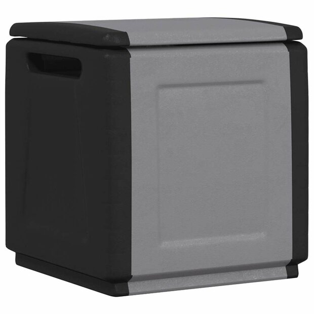 Tuinbox 130 L 54x53x57 cm donkergrijs en zwart 1