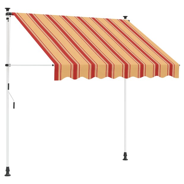 Handmatig uitschuifbare luifel Multikleur 100 x 115 x 300 cm 1