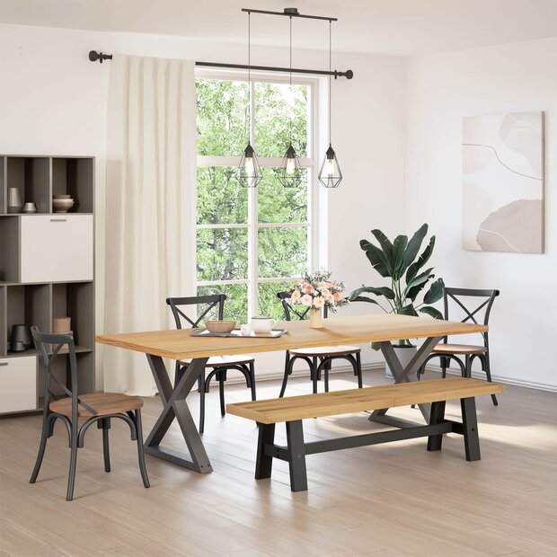 Eetbank NOAIN 160 x 41 x 45 cm Massief grenenhout Naturel 1