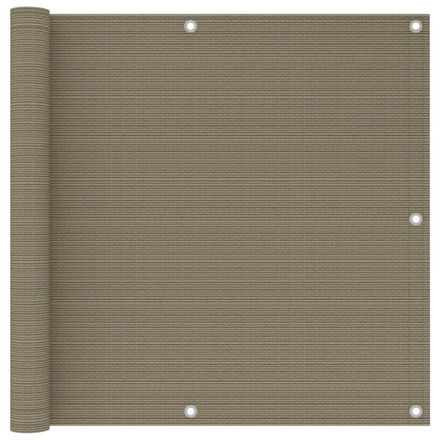 Balkonscherm 90x300 cm HDPE taupe 1